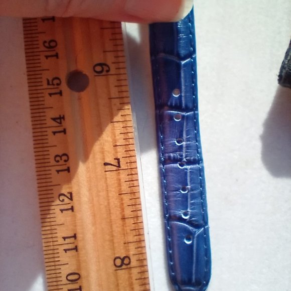 Honora Double Row Freshwater Pearl Royal Blue Genuine Leather Bracelet 925 - Picture 2 of 10